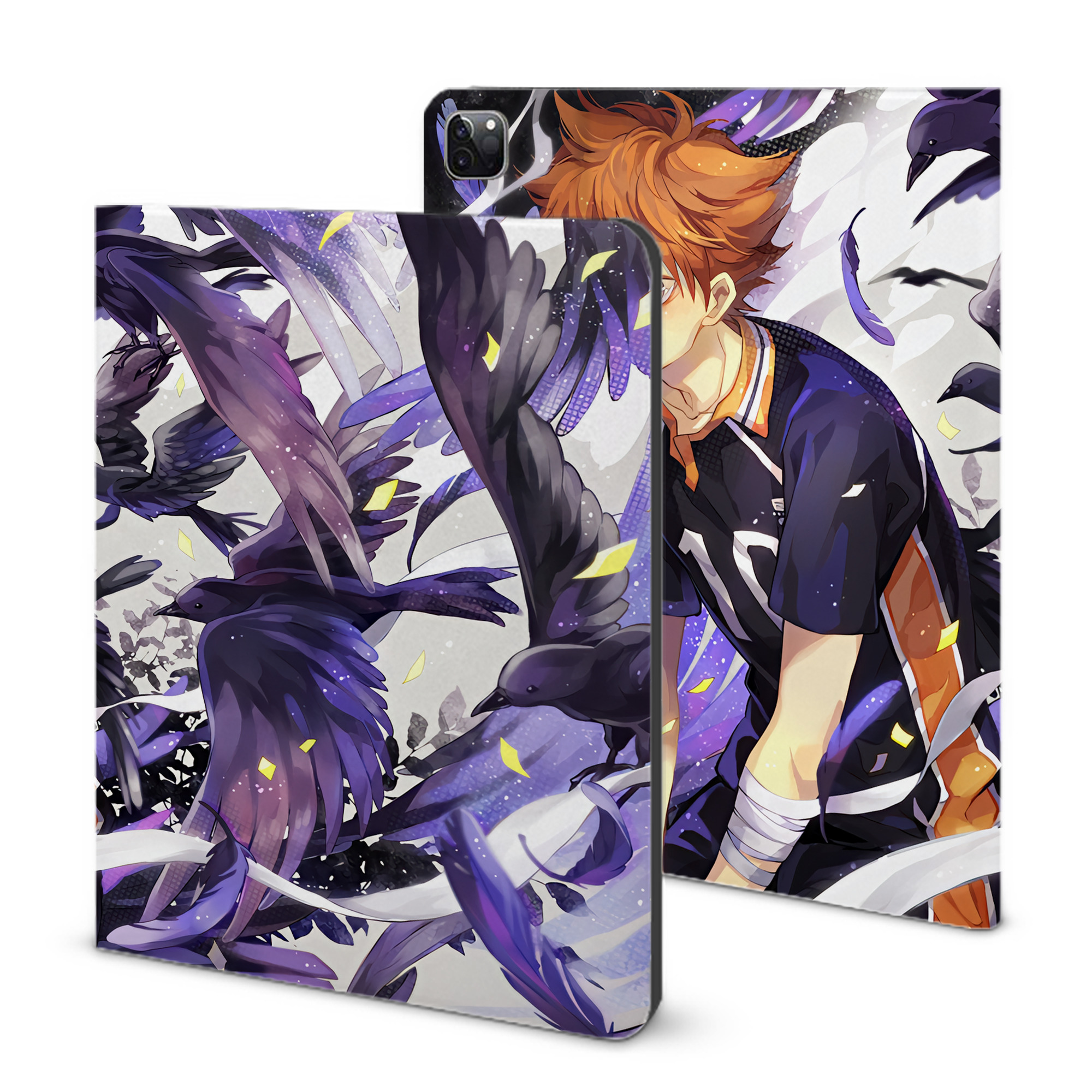 （画像用） ハイキュー!! Haikyu!! IPad ケース ブック型 PUレザー TPU 耐衝撃 軽量 薄型 ペン収納なし 全面保護 IPad 各モデル対応